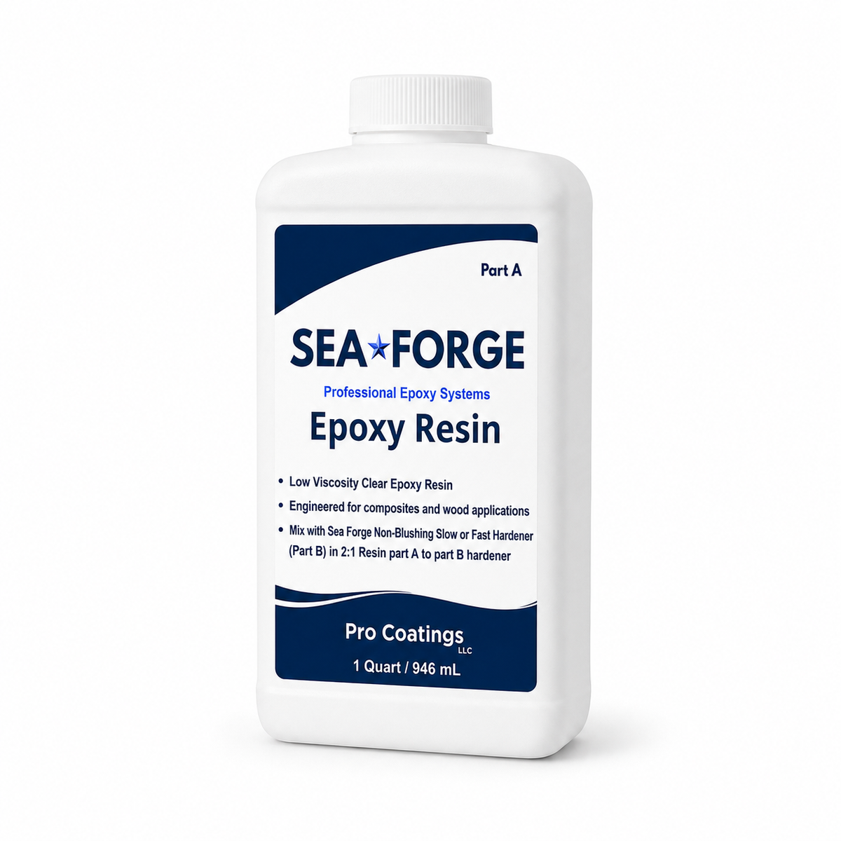 Sea•Forge Epoxy Resin – Clear, Low Viscosity, 2:1