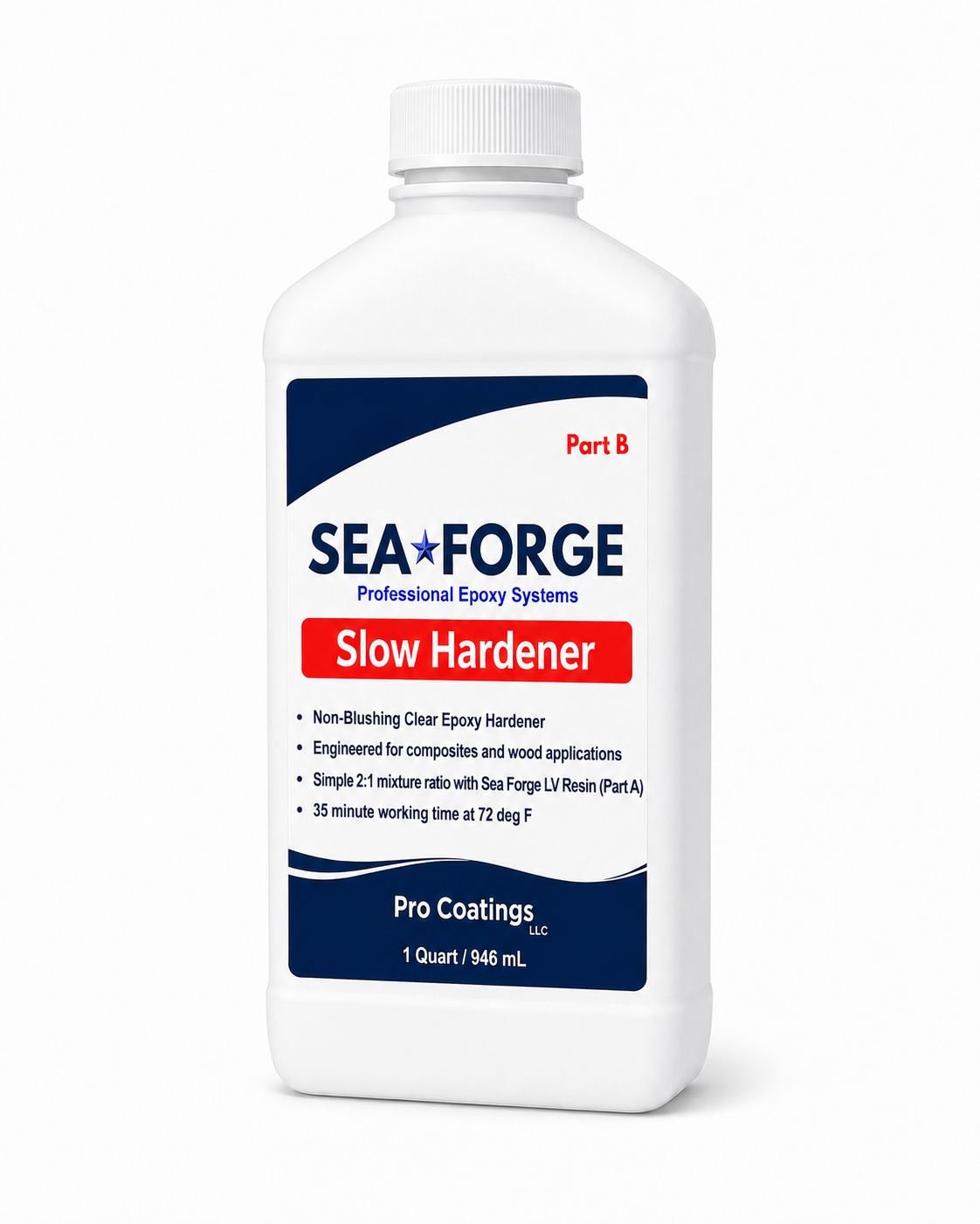 Sea•Forge Slow Epoxy Hardener – 2:1 Non-Blush
